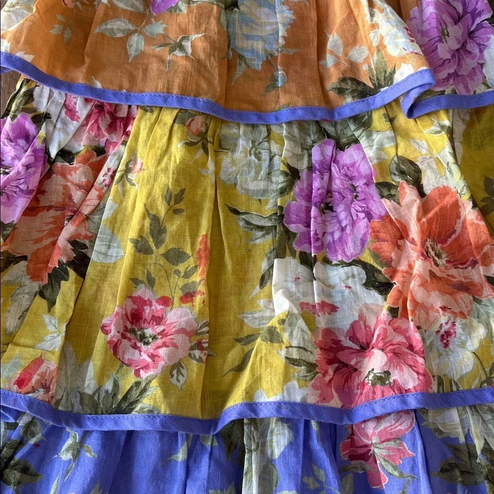 Zimmerman Patti tiered Shirred floral dress girls 4 colorful sleeveless
